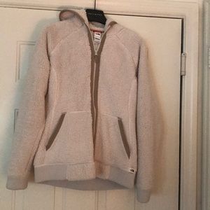 North Face Sherpa zip up jacket Medium
